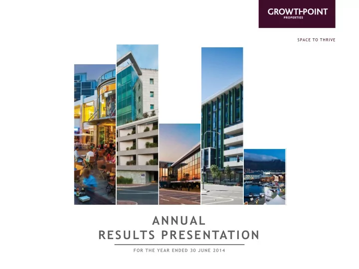 annual results presentation