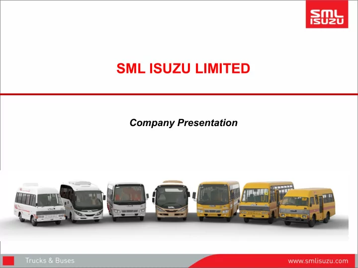 sml isuzu limited