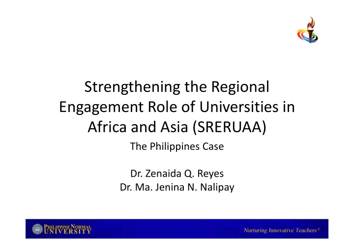 strengthening the regional engagement role of