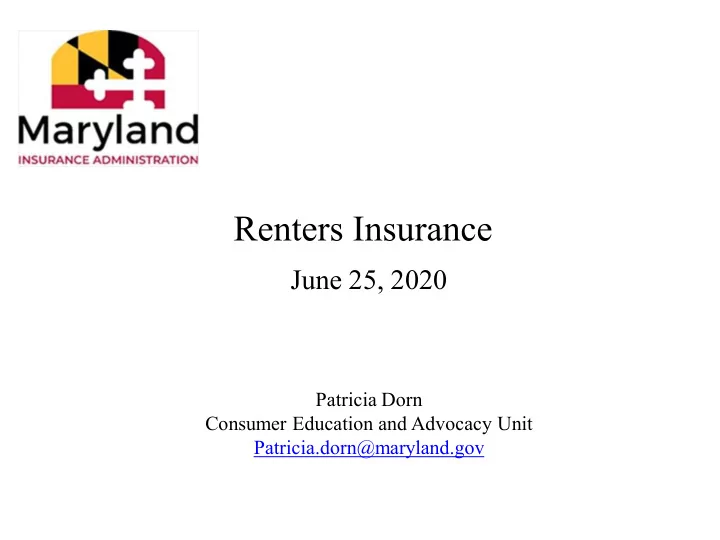 renters insurance