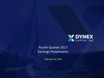 Fourth Quarter 2017  Earnings Presentation  February 21, 2018  Safe Harbor Statement  NOTE: This
