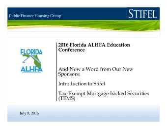 2016 Florida ALHFA Education  Conference  And Now a Word from Our New  Sponsors:  Introduction to
