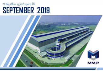 SEPTEMBER  2019  1  2  3  Disclaimer The information contained in this presentation has been