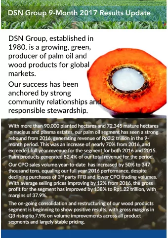 DSN Group 9-Month 2017 Results Update