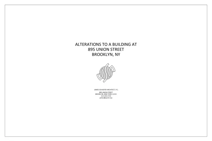 alterations to a building at 895 union street brooklyn ny