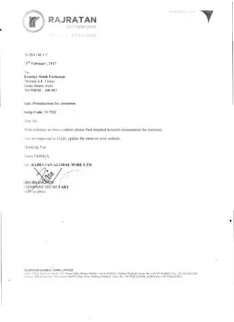 February, 2017  Privileged  &amp; Confidential  About the Company  About the Company  About