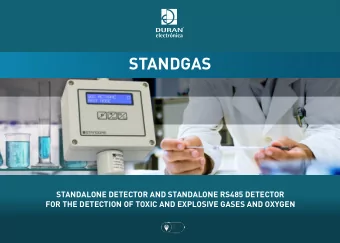 STANDGAS  STANDALONE DETECTOR AND STANDALONE RS485 DETECTOR  FOR THE DETECTION OF TOXIC AND