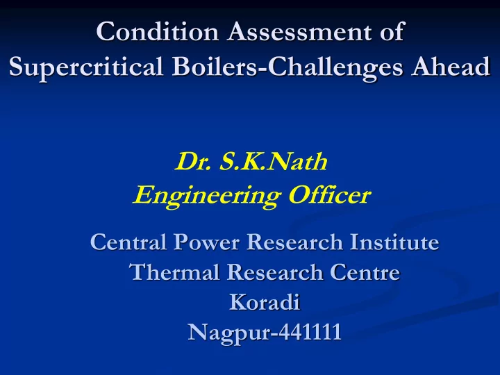 supercritical boilers challenges ahead