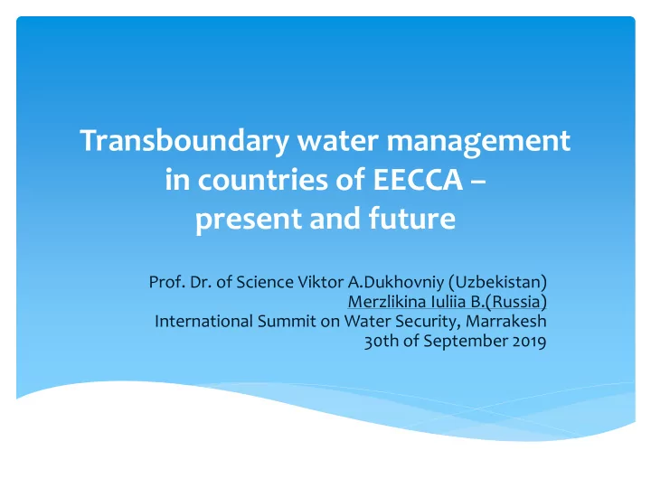 in countries of eecca
