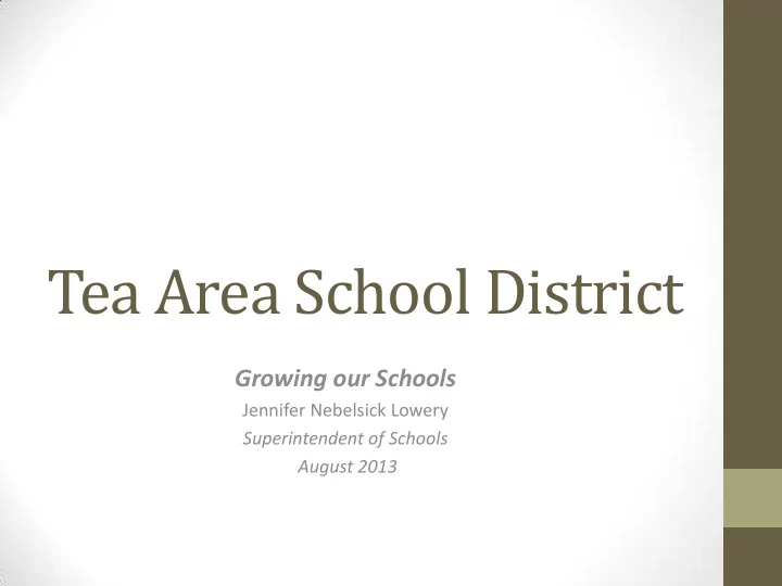 tea area school district