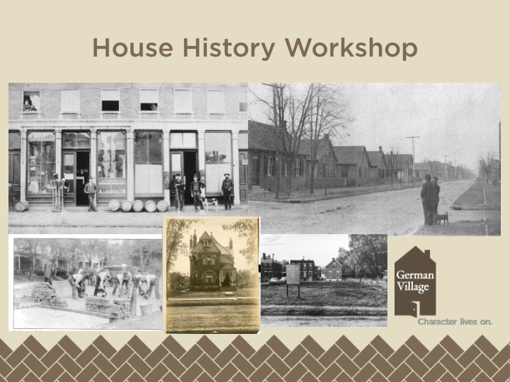 house history workshop a brief history 1960 german