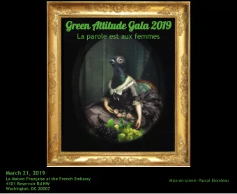 Green Attitude Gala 2019  La parole est aux femmes  March 21, 2019  La Maison Franaise at the
