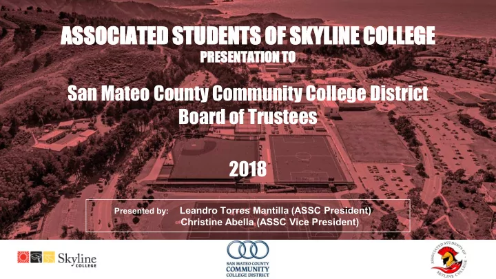 asso ssociated st stud udents o s of sk skyline co college