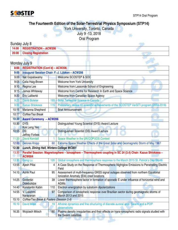 the fourteenth edition of the solar terrestrial physics