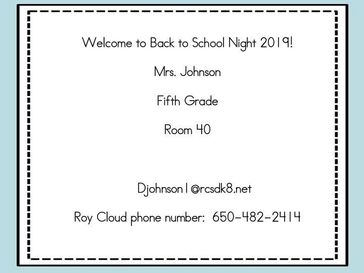 wel elcome t e to b back t to s school n night 2 2019 mrs
