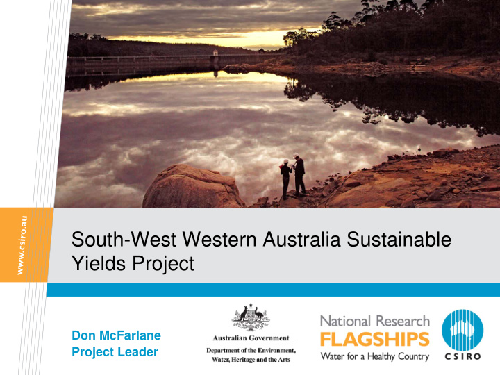 south west western australia sustainable yields project