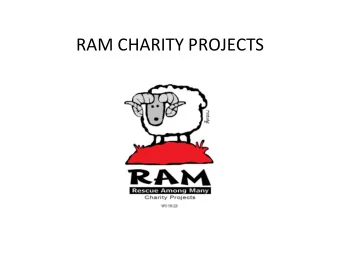 RAM CHARITY PROJECTS  HISTORY  BRIEF HISTORY  RESOURCES BEFORE NPO REGISTRATION  NPO