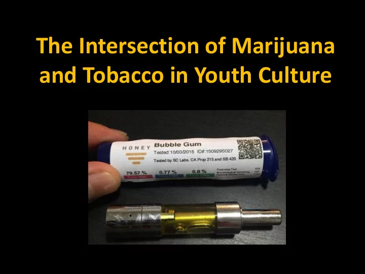 the intersection of marijuana