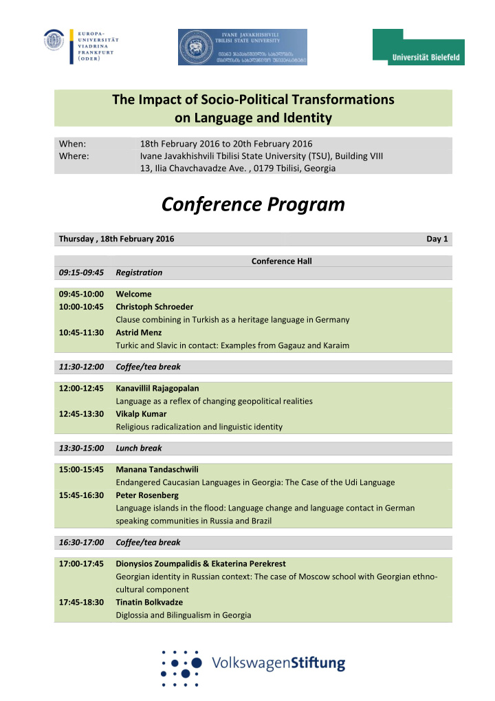 conference program