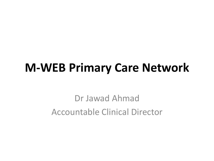 m web primary care network