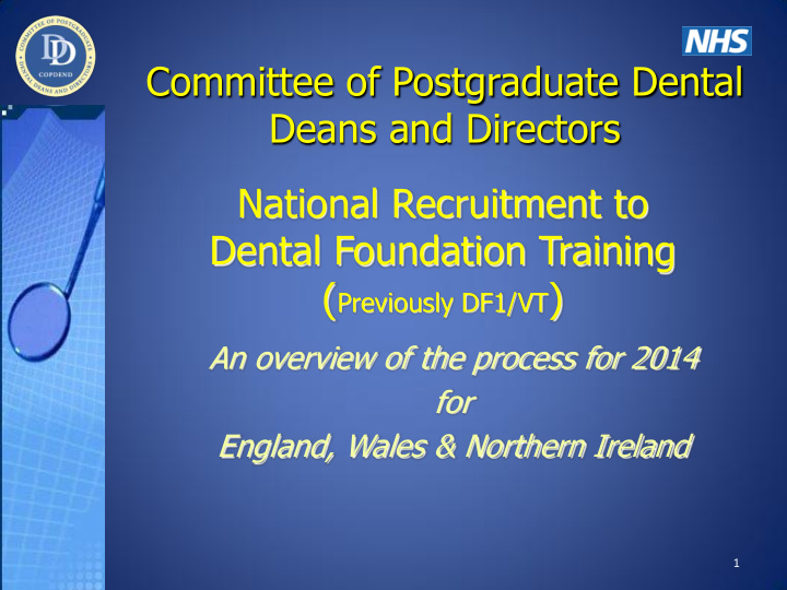 committee of postgraduate dental deans and directors