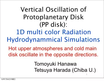 Vertical Oscillation of  Protoplanetary Disk  (PP disk):  1D multi color Radiation  Hydrodynammical