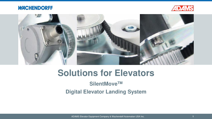 solutions for elevators