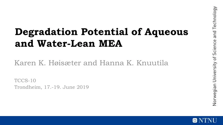 degradation potential of aqueous