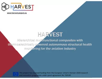 www.harvest-project.eu  PROJECT OVERVIEW  THE CHALLENGE  New disruptive breakthrough technologies