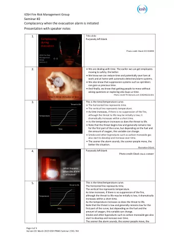Seminar #2   Complacency when the evacuation alarm is initiated  Presentation with speaker notes