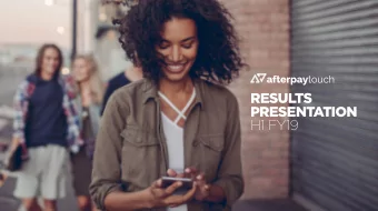 RESULTS  PRESENTATION  H1 FY19  DISCLAIMER  The material in this presentation is general background