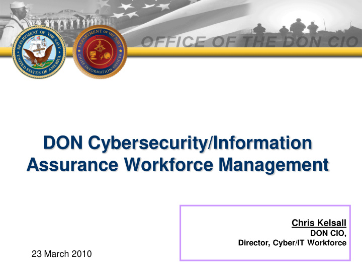 don cybersecurity information assurance workforce