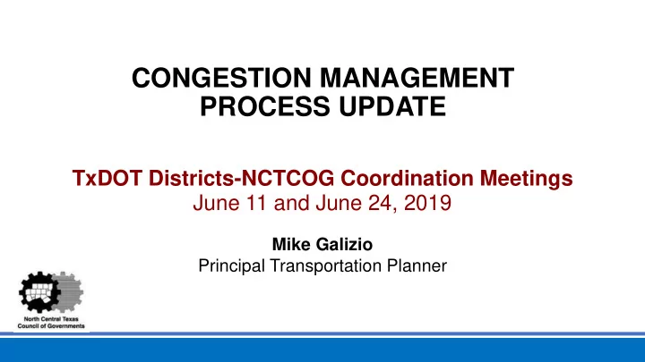 congestion management process update