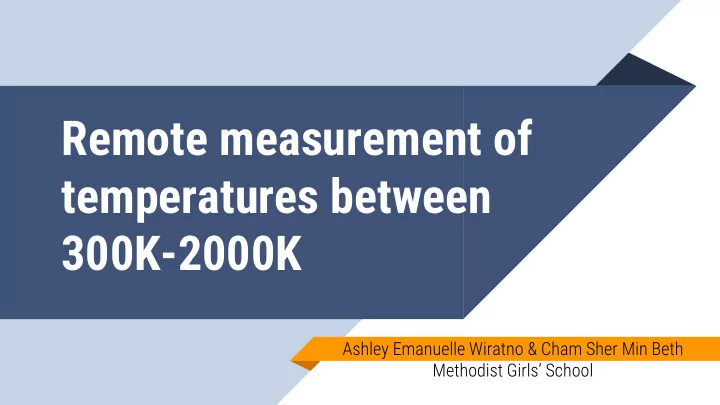 temperatures between 300k 2000k