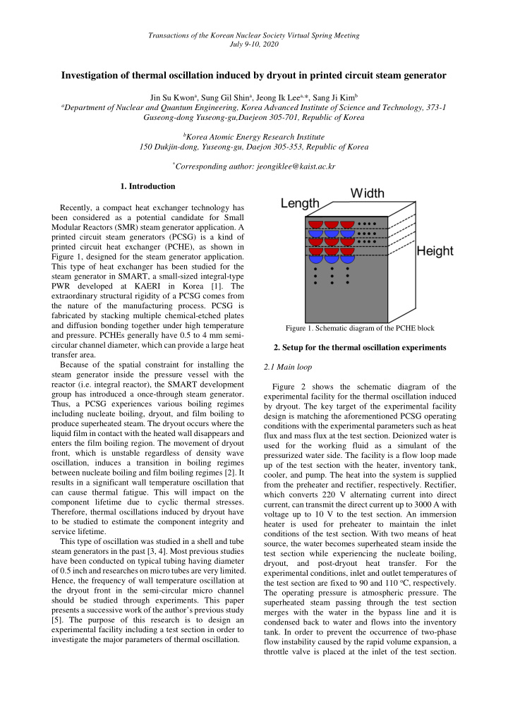 investigation of thermal oscillation induced by dryout in