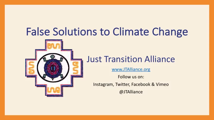 fa false solutions to climate change