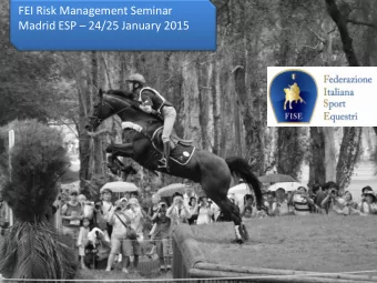 Madrid ESP  24/25 January 2015  F.I.S.E. initiatives 2015  1.Rule Changes  2.Working project