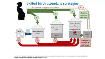 Skilled birth attendant strategies  Go to maternity waiting home ahead of labour  0  1  Routine  2