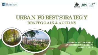 UR  BAN F  OR  E  ST  ST  R  AT  E  GY  DR  AF  T  GOAL  S &amp; ACT  IONS  INT  E  R  NAL  AND E