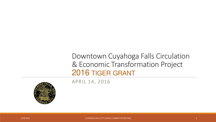 downtown cuyahoga falls circulation economic