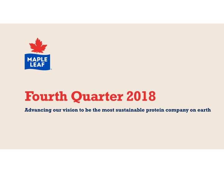 fourth quarter 2018