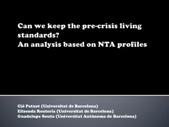 Ci Patxot (Universitat de Barcelona)  Elisenda Rentera (Universitat de Barcelona)  Guadalupe
