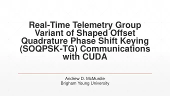 Real-Time Telemetry Group  Variant of Shaped Offset  Quadrature Phase Shift Keying  (SOQPSK-TG)