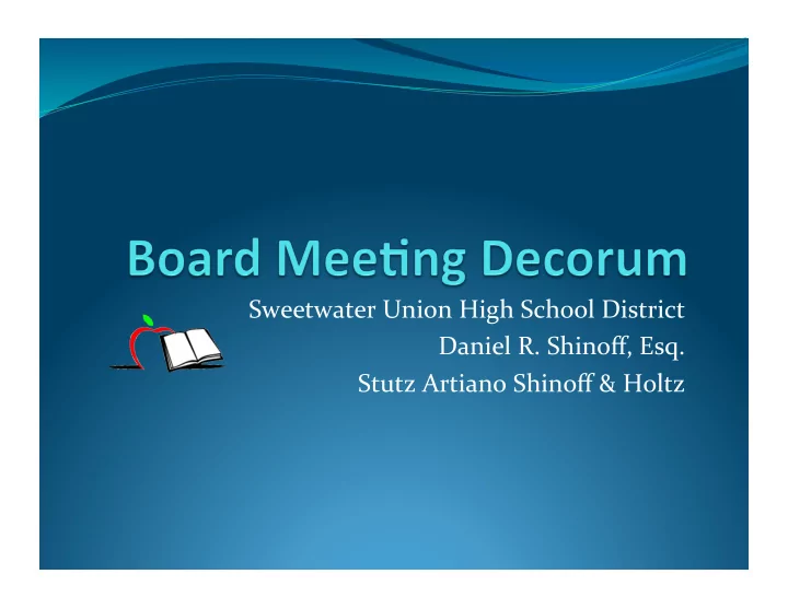 sweetwater union high school district daniel r shinoff esq