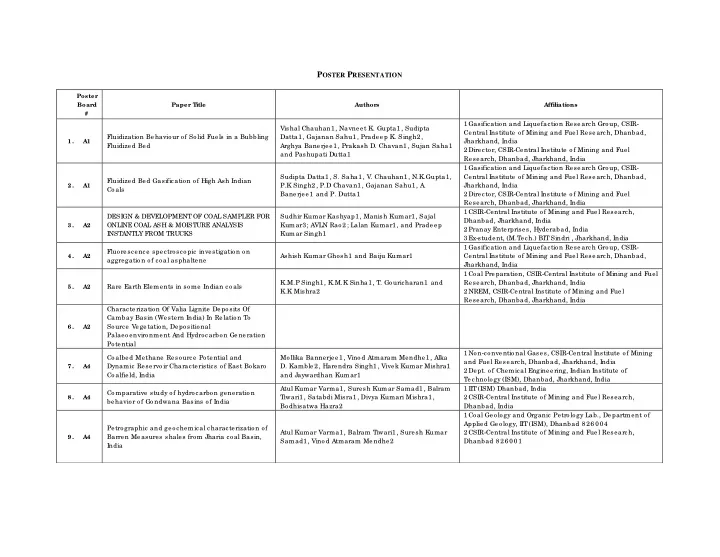 p oster p resentation
