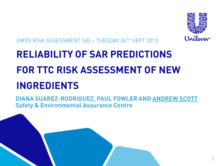 reliability of sar predictions for ttc risk assessment of