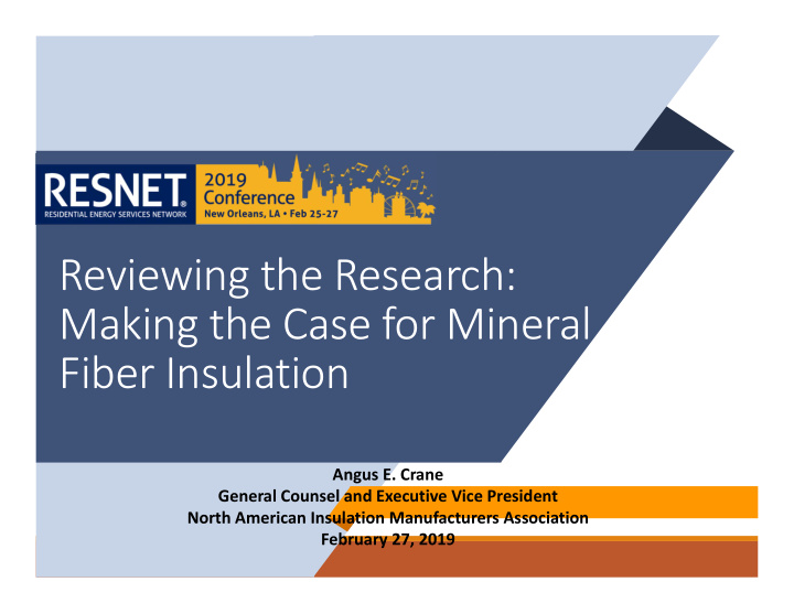 reviewing the research making the case for mineral fiber