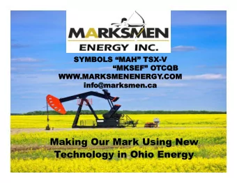 Technology in Ohio Energy  DISCLAIMER  The material contained in this presentation is provided
