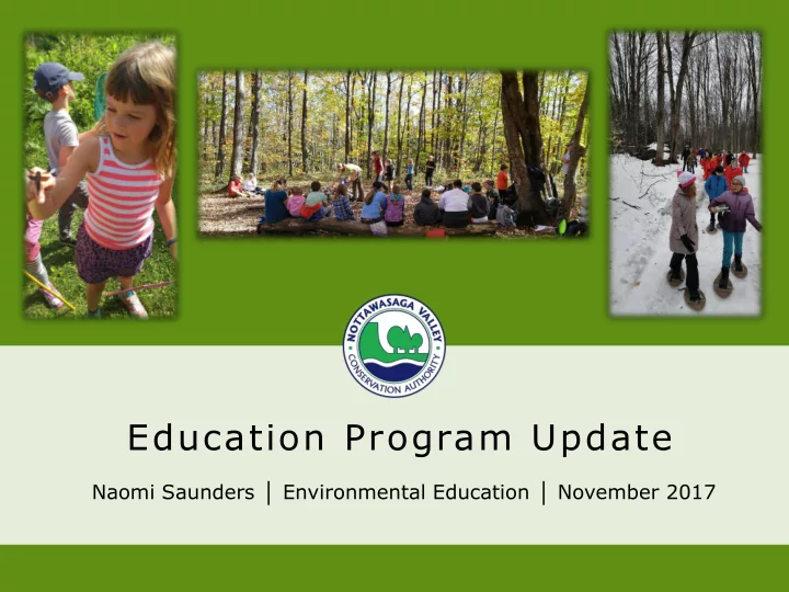 education program update