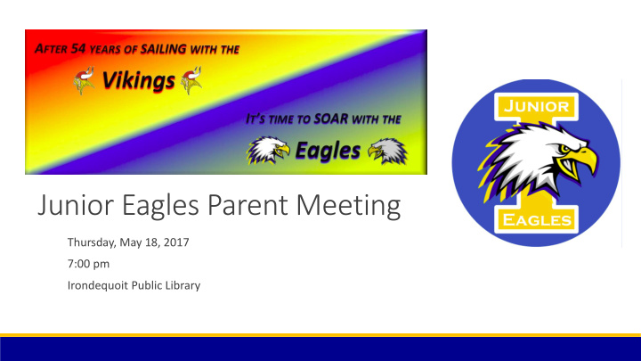 junior eagles parent meeting